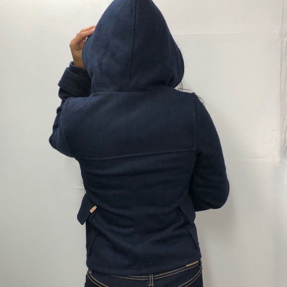 HOLLISTER Hooded Toggles Duffel Coat Jacket Sz S - Picture 4 of 7